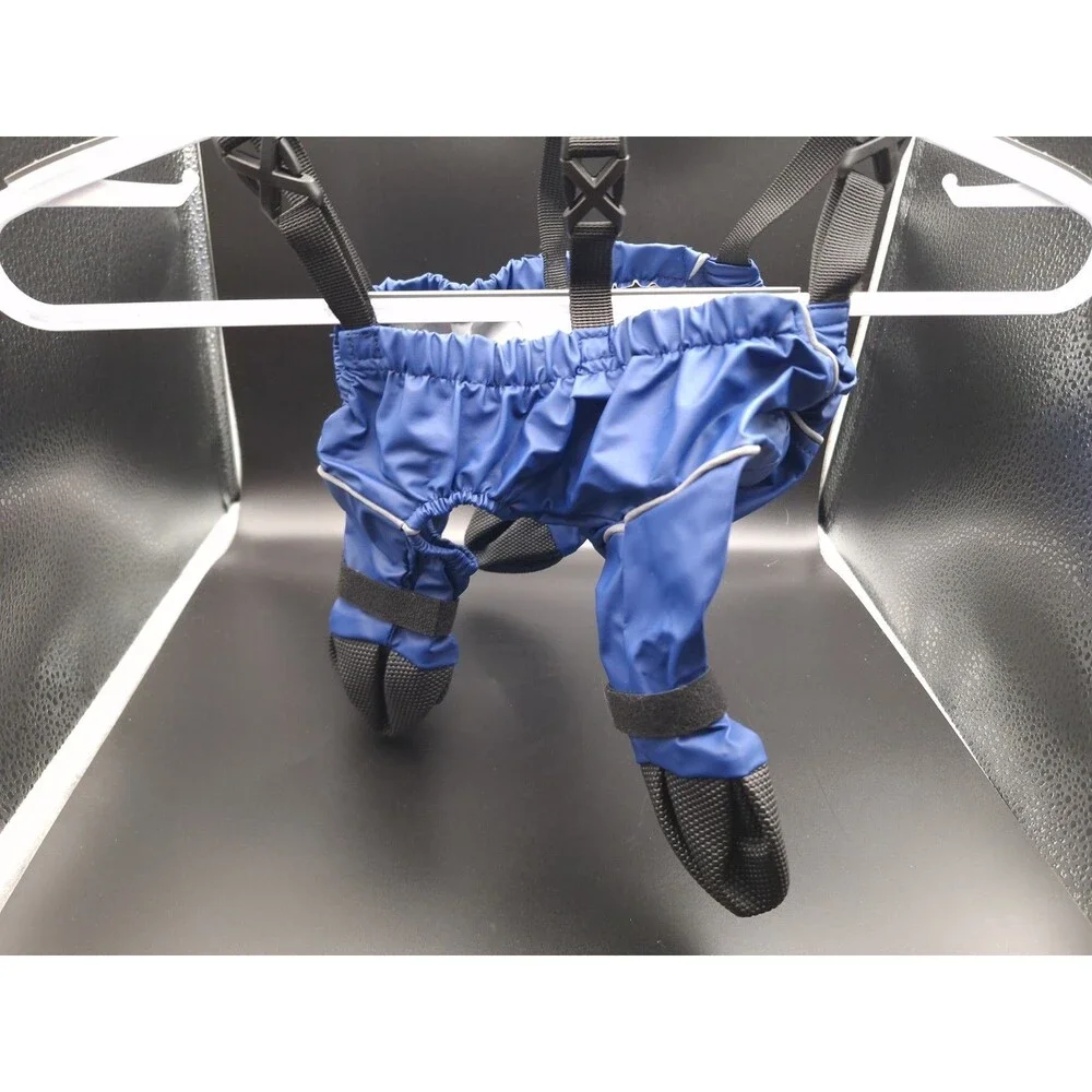 DogLemi Adjustable Water Proof Dog Boots Suspenders Anti-Slip Blue XS